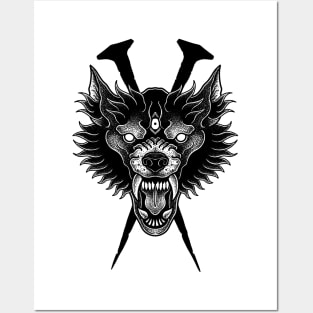 Demonic wolf Posters and Art